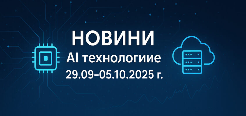 Новини от седмицата в AI технологиите – 29.09-05.10.2025 г.